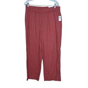 Old Navy Women's Wide Leg Pants - Rust Red